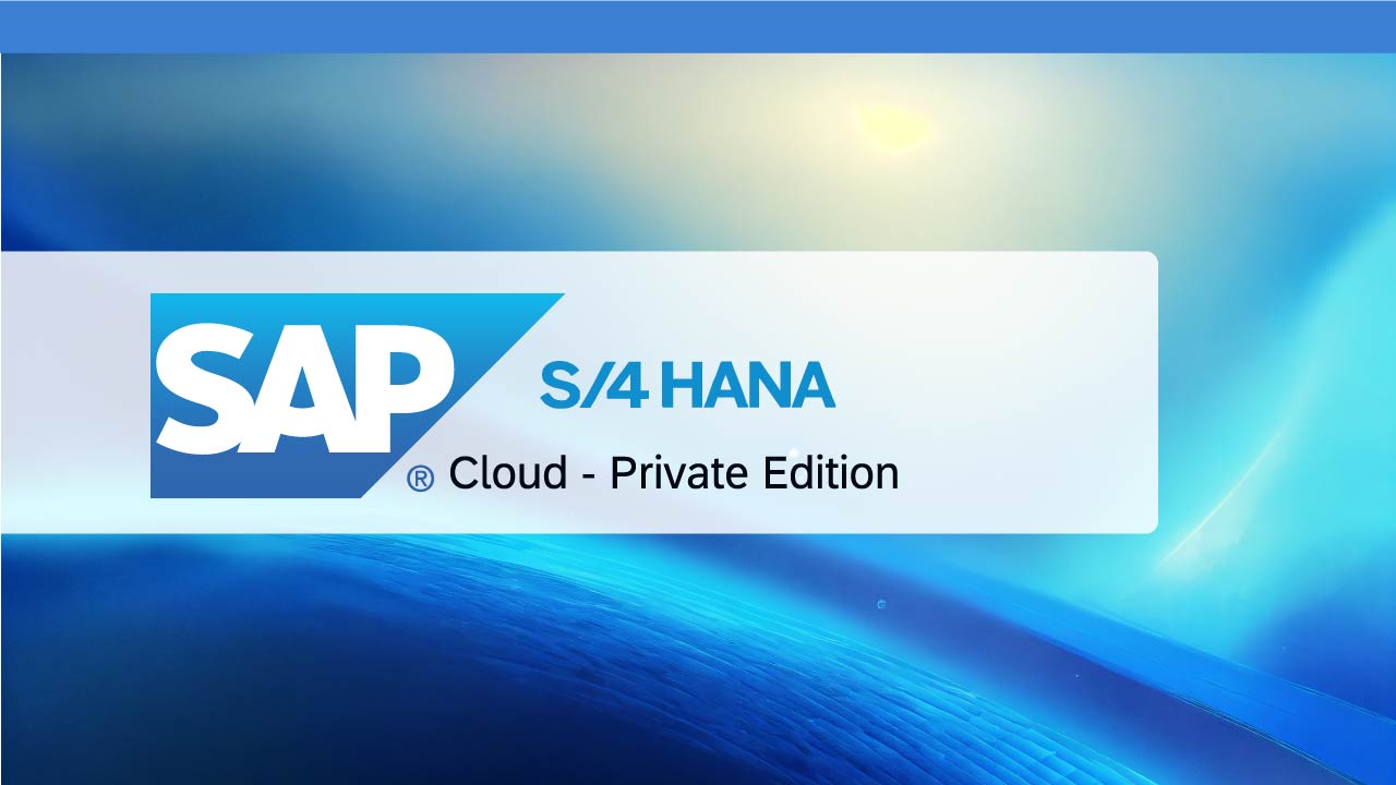 Sap S4hana Cloud Private Edition